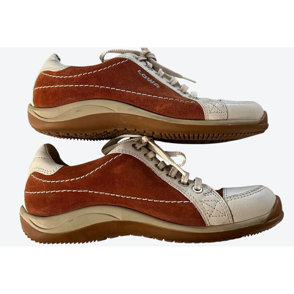 Lowa Women's Copper Brown Cream Low Top Lace Up Shoes 3207483001 USA 5.5 EUR 37